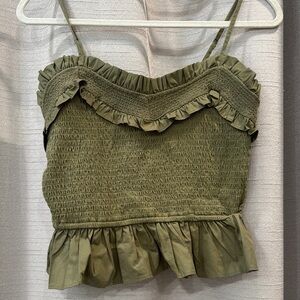 NWT Forever That Girl 100% Cotton Smocked Sweetheart Neckline size S